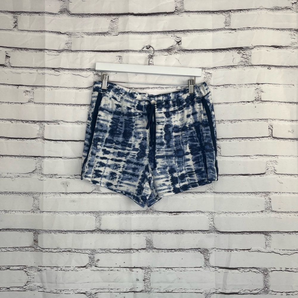 Lucky Brand Blue Tie Dye Shorts Women’s XL Pull On Elastic Waist Athleisure Y2K